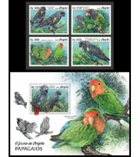 ANGOLA - 2018 - Parrots -...
