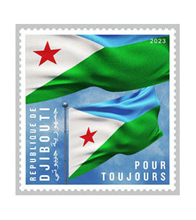 GIBUTI - 2023 - Bandiera -...